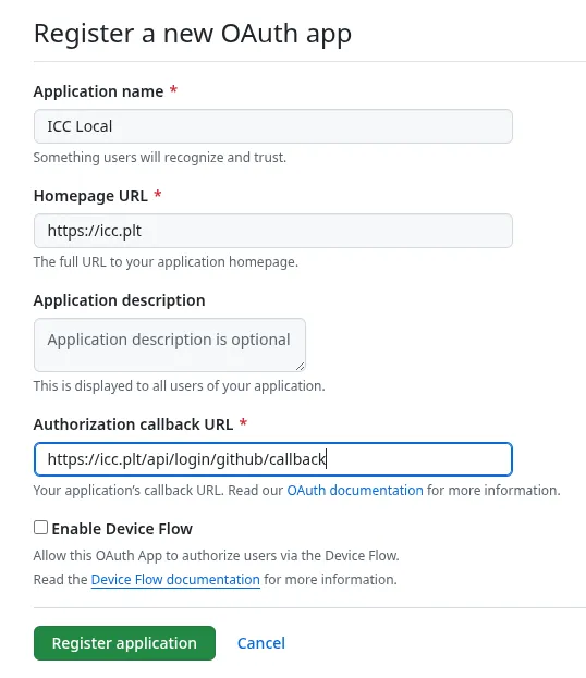 Oauth setup